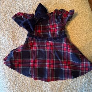 Plaid Dress with Bow